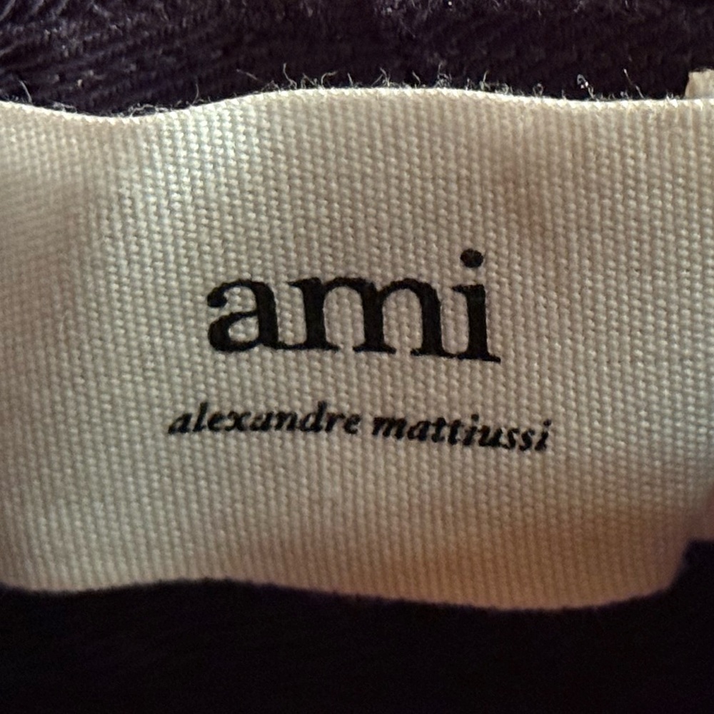 Ami Alexandre Mattiussi Men's cigarette fit trousers in navy cotton - Picture 6 of 12